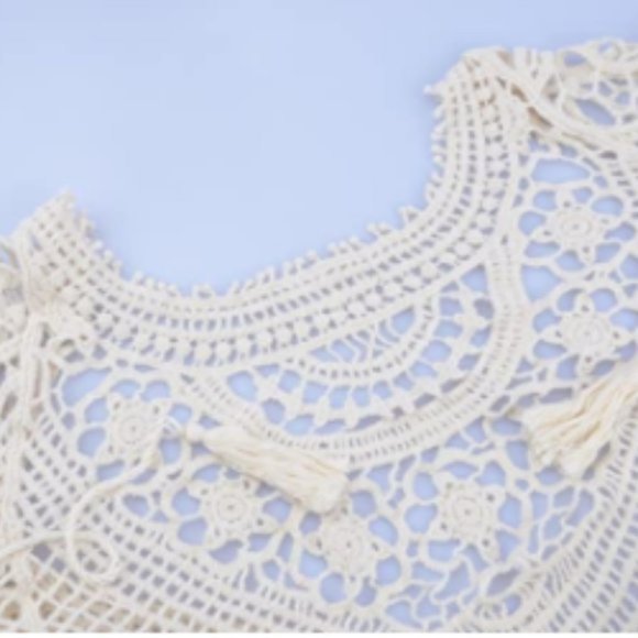 Lace Cover Up Crochet Bikini Swimsuit Dress - Picture 4 of 5